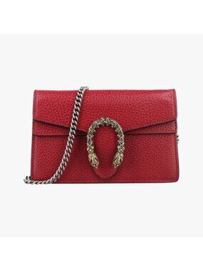 Gucci Dionysus Red Leather Shoulder Bag